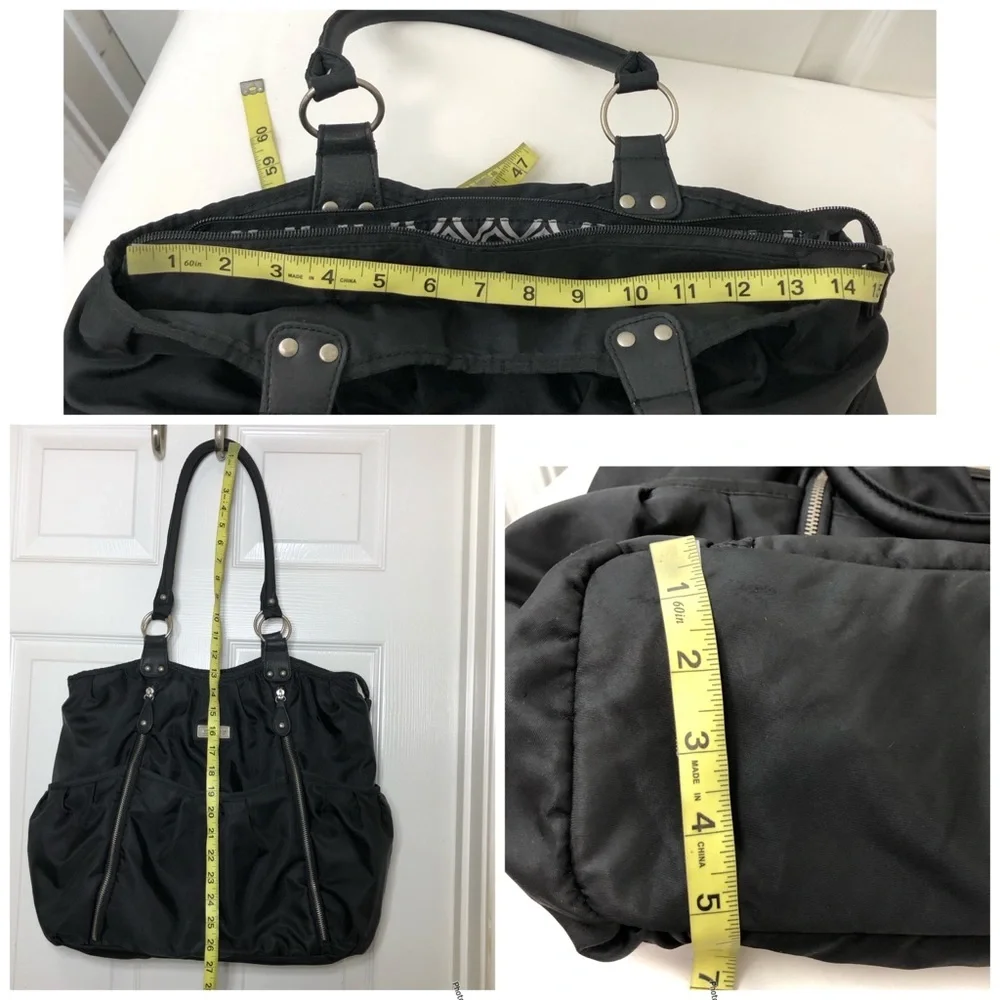 Carter's Nylon Black Multi Pocket Large Size Shoulder Diaper Bag & Changing Pad - Picture 16 of 16